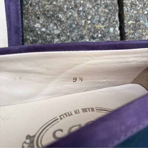 Tod's Blue Patent + Purple Suede Leather Shoes - Picture 5 of 8